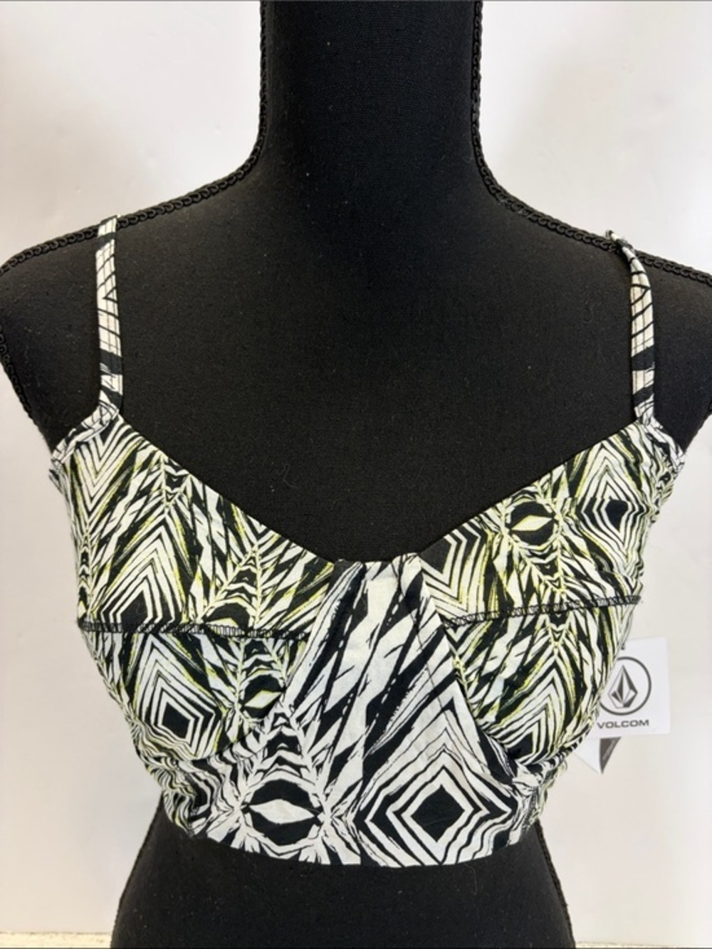 Volcom Starlette Bralette Crop Top Geometric Print Women/Junior Size Medium